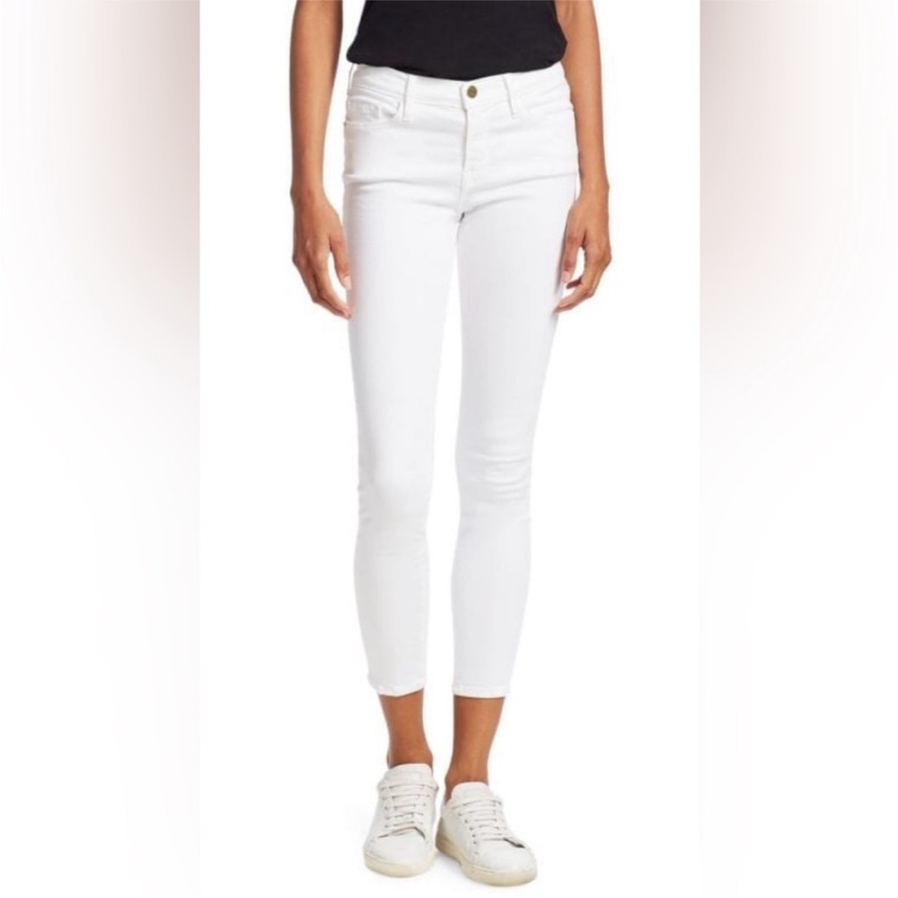 Frame Le Skinny De Jeanne White Size 26